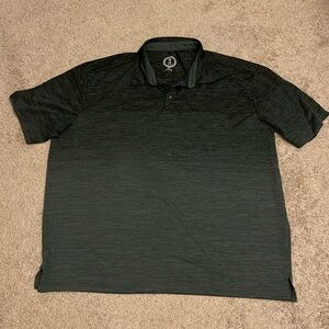 V46 Performance Golf Polo T-shirt Mens Size XXL 2XL Striped Gray‎ Black